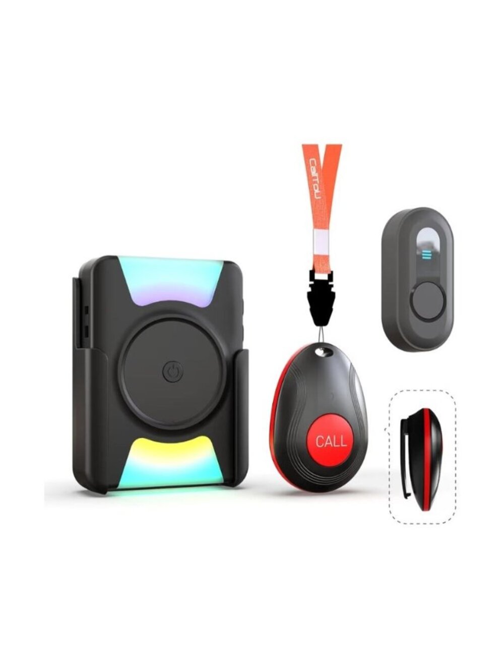 CallToU Wireless Caregiver Pager With 1000FT Range SOS Panic Button & Vibration